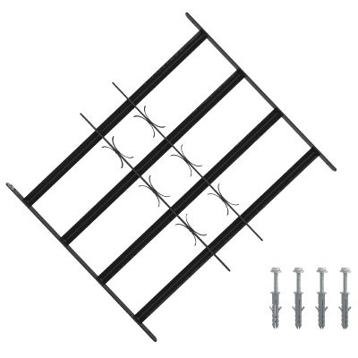 vidaXL Bezpečnostné mreže na okná so 4 priečnymi tyčami 3 pcs 43-74 cm