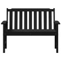 vidaXL Záhradná lavička Čierna 120 x 59 x 88 cm HDPE