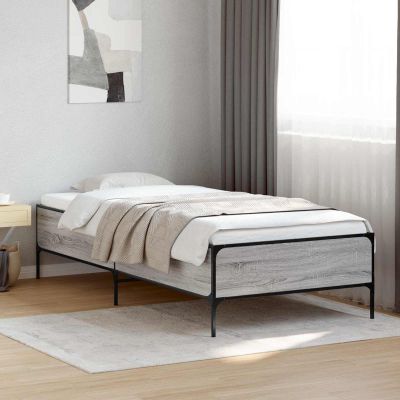 vidaXL Rám postele Sivý Sonoma 80 x 200 cm Kompozitné drevo