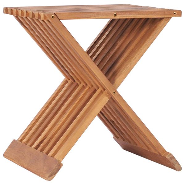 vidaXL Skladacia stolička 40x32x45 cm tíkový masív