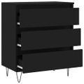 vidaXL Komoda čierna 60x35x70 cm spracované drevo