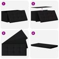 vidaXL Skladacia úložná lavička Čierna 180 kg 80 L 77 x 38 x 38 cm Ľan