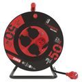Predlžovací kábel EMOS P084503 PROFI na bubne 50m / 4 zás. / čierny / guma-neoprén / 230V / 2,5 mm2