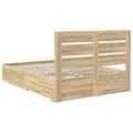 vidaXL Rám postele Sonoma dub 140 x 190 cm Kompozitné drevo