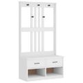 vidaXL Halový strom SANDNES biela 87x40x159,5 cm masívna borovica