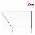 vidaXL Hexagonálny plot s stĺpom 25 x 1,5 m PVC potiahnutá oceľ Sivá