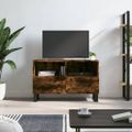 vidaXL TV skrinka dymový dub 80x36x50 cm spracované drevo