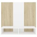 vidaXL Nástenná TV skrinka biela a sonoma 102x23,5x90 cm sprac. drevo