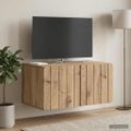 vidaXL Nástenná TV skrinka 59,5 x 41 x 30 cm Dub artisan