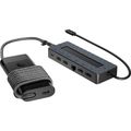 HP Univ. USB-C Hub and Laptop Charger Combo-EURO USB-C hub, 7 portu, HDMI 2.0, DisplayPort 1.2, dual 4K, Ethernet RJ-45, napájení 65W, AC adaptér 100W, cerný