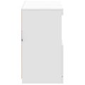 vidaXL Komoda s LED svetlami biela 81x37x67 cm