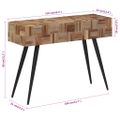 vidaXL Konzolový stolík 110x34x80 cm recyklovaný tíkový masív