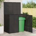 vidaXL Kôš na odpadky 2 ks Čierna 130 x 80 x 115 cm Polyetylén