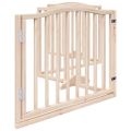 vidaXL Brána pre psa s dverami skladacia 4 panely 320cm topoľové drevo