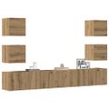 VidaXL 6 dielna súprava nástennej TV skrinky Artisan Oak