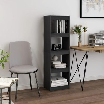 vidaXL Knižnica/deliaca stena sivá 40x30x135,5 cm masívna borovica