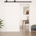 vidaXL Dvere do stodoly biele 100x1,8x204,5 cm masívna borovica
