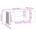 vidaXL TV skrinka Biela 102 x 34,5 x 50 cm Kompozitné drevo