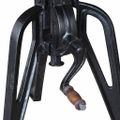 vidaXL Príručný stolík, recyklovaný masív, liatina 60x(42-63) cm
