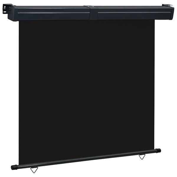 vidaXL Bočná markíza na balkón 165x250 cm, čierna