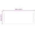 vidaXL Zrkadlo do kúpeľne s LED Priehľadná 100 x 40 cm tvrdené sklo