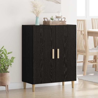 vidaXL Servírovacia skriňa Čierny dub 70 x 34 x 90 cm Kompozitné drevo
