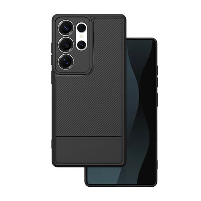 Jednoduché uhlíkové puzdro pre Samsung Galaxy S25 Ultra čierna