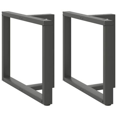vidaXL Nohy k jedálenskému stolu v tvare T, 2 ks, antracitové, 100x35x(72-73) cm, oceľ
