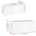 vidaXL Vonkajší box na vankúše 110x45x42/53 cm masívna akácia a oceľ