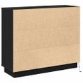 vidaXL LED komoda Čierny dub 90 x 32 x 75 cm Kompozitné drevo
