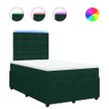 vidaXL Posteľný rám boxsping s matracom tmavozelený 120x200 cm zamat