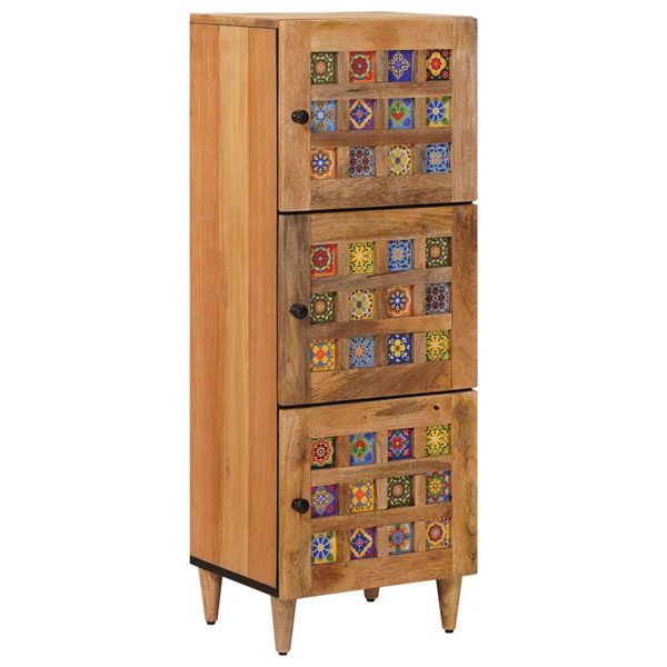 vidaXL Highboard Prírodná 40 x 33 x 110 cm Masívne mango drevo