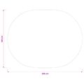 vidaXL Uterák na stôl 5 ks Oválny Krémovo biela 160 x 220 cm Polyester