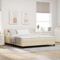 vidaXL Posteľ s pružinovým rámom Krémová 200 x 180 cm látka