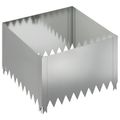 vidaXL Obrubník trávnika 60 x 60 x 35 cm Oceľ Strieborná
