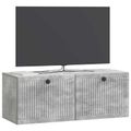 vidaXL Nástenná TV skrinka Nástenný Betónovo sivá 78,5 x 31 x 30 cm