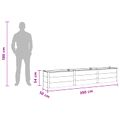 vidaXL Vyvýšený záhradný záhon Hnedá 300 x 50 x 54 cm WPC a hliník
