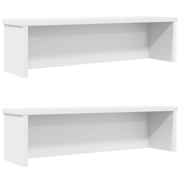 vidaXL kuchynské stojany stohovateľné 2 ks biela 60x15x16 cm