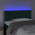 vidaXL Čelo postele s LED tmavozelené 80x5x78/88 cm zamat