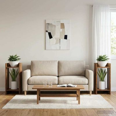 vidaXL Stojan na rastliny s poličkou 2 pcs Staré drevo 30 x 30 x 60 cm
