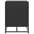 vidaXL Lavica na topánky čierna 84x40x53,5 cm kompozitné drevo+kov