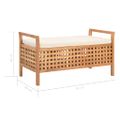 vidaXL Úložná lavica 93x49x49 cm masívne orechové drevo
