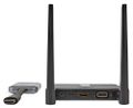 Nedis VTRA3460GY - Sada pro bezdrátový přenos HDMI™ signálu| 1080p | 2,4 - 5 GHz | 30 m | 1.65 Gbps | Wi-Fi | Šedá Bezdrátový HDMI™ extender, Full HD 1080p, 30 m dosah, HDMI™ + VGA výstup, AirPlay/Miracast/DLNA, 3,5 mm audio, cerný