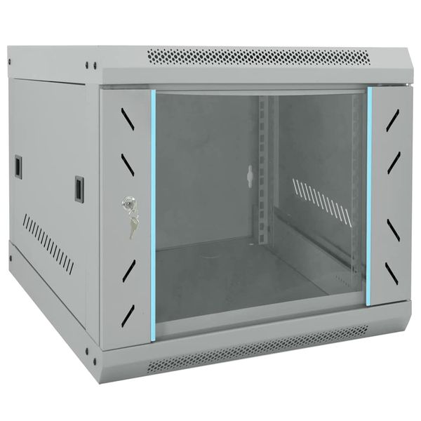 vidaXL Sieťový kabinet s úložiskom Sivá 53 x 60 x 45 cm Oceľ