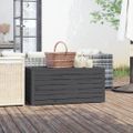 vidaXL Záhradný box sivý 101x50,5x46,5 cm masívna borovica