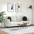 vidaXL Vankúše na sedenie 2 pcs Čierna Ø 40 x 13 cm Zamat