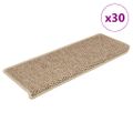vidaXL Samolepiace nášľapy na schody sisal 30 ks 65x21x4 cm pieskové