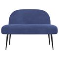 vidaXL čalúnená lavica so spätným opierkom Policajná modrá Zamat