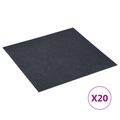 vidaXL Samo-lepiace podlahové dosky Čierny mramor 30,5 x 30,5 cm 20 ks