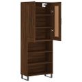 vidaXL Vysoká skrinka hnedý dub 69,5x34x180 cm spracované drevo
